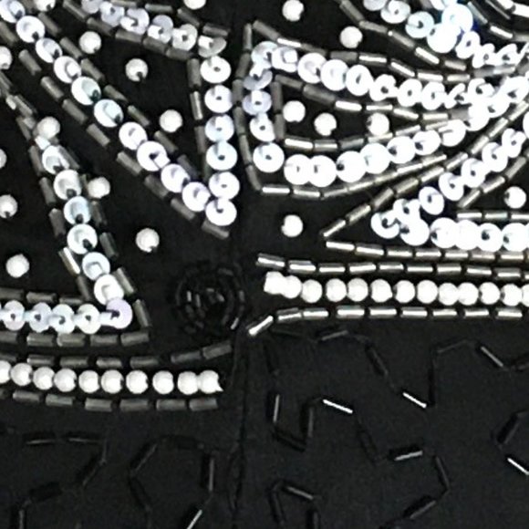 Vintage LAURENCE KAZAR Sleeveless Silk Beaded, Sequined, Embellished Dress - Picture 14 of 15